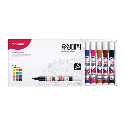 모나미 모나미 유성매직 매직 (12색), 단품
