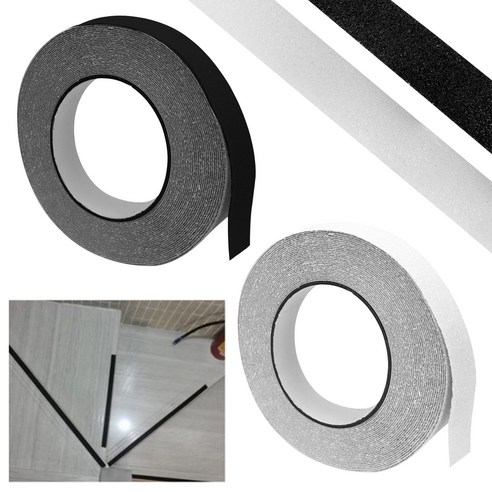 PEVA 바닥 미끄럼방지 접착 테이프 계단 욕실용 논슬립 테이프 20cm*2cm 2개 흰색 검은색