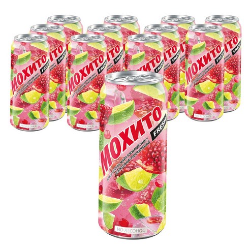 모히또 칵테일 석류맛, 12개, 500ml