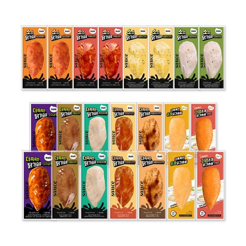 햇살닭 더촉촉한 소스 닭가슴살 100g 11종 22팩 / 소스 / 혼합구성