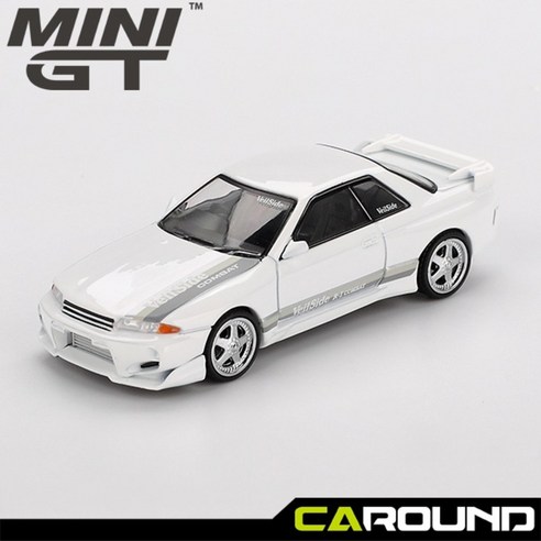 미니지티(1066) 1:64 닛산 스카이라인 GT-R (R32) 베일사이드 Combat C-I 화이트, 1개