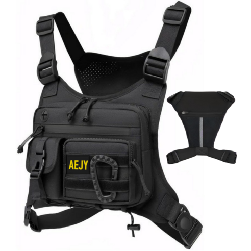 애져요 방수 배달 라이더 조끼, 블랙