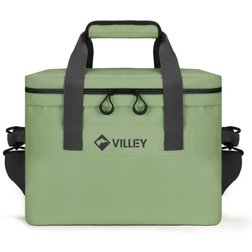 VILLEY 20L 아웃도어 캠핑 소프트 보냉백 쿨러백, 카키