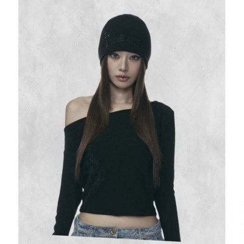 길라아카이브 CROSS PATCHED LOGO BEANIE_BLACK