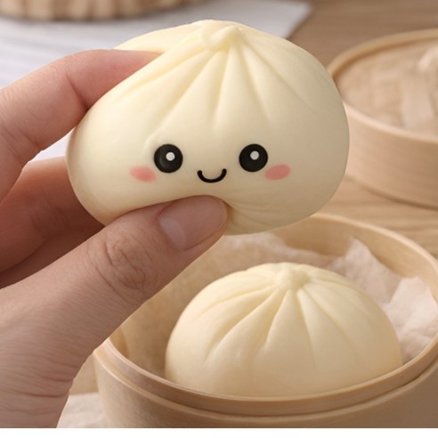 표정 만두말랑이 스퀴시 스퀴지 빵, 1개, IR케이스포함