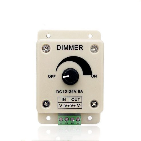 LED 디머 스위치 12V 24V 8A - 밝기 조절 조광기 컨트롤러 - 간접조명 줄조명 부품