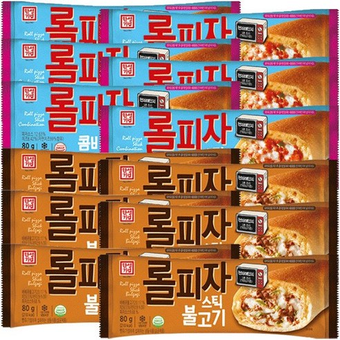 한성 롤피자스틱 콤비네이션 피자 6개 + 불고기 피자 6개 / 한입피자 미니피자, 12개