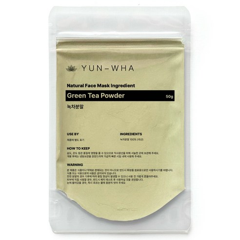 Yeonhwa Green Tea Powder Pack Green Tea Pack Cheonyeon Pack Powder Eolgul Pack Powder , 1 Pack , 1 Pack (연화 녹차가루팩 녹차팩 천연팩가루 얼굴팩가루, 1개입, 1개)