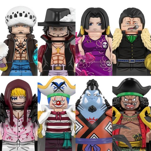 원피스(ONEPIECE) 해적왕 애니메이션 캐릭터 브릭미니피규어 컬렉션 취미/수집/장식/컬렉션용 커스텀 호환 블록피규어 8종 시리즈 VER.04, 1개, OPC-0409. 원피스 8종 세트 VER.04(로켓)