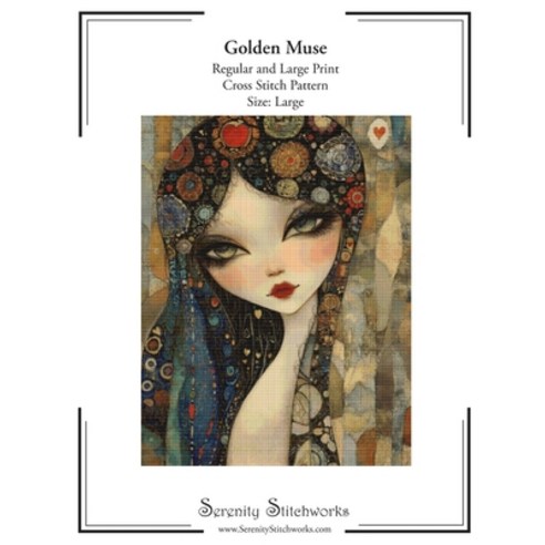 (영문도서)Golden Muse Cross Stitch Pattern - Large Size Edition: Regular and Large Print C... Paperback, Independently Published, English, 9798244343809