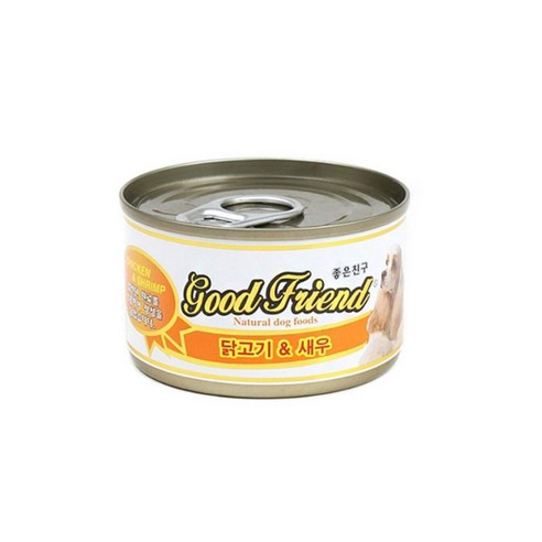 굿프렌드 애견용 간식 캔, 닭고기+새우 혼합맛, 1개, 100g
