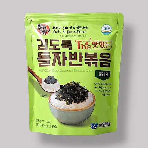[오발] 신선한 국내산 돌김 오리지널 돌자반35g 플레인 x1개, 35g, 1개