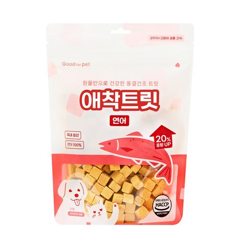 굿포펫 애착 트릿 고양이 강아지 동결건조 트릿 국내산 100% 오메가3 간식, 110g, 1개, 연어