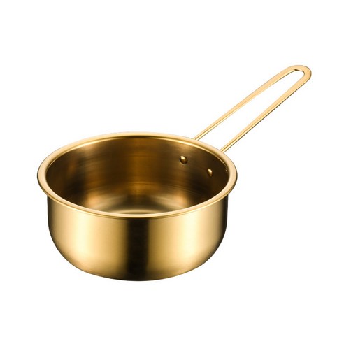 살림의지혜 인덕션 라면냄비 편수 티타늄 도금, 1개, 골드, 18cm