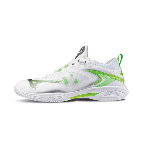 미즈노 MIZUNO 71GA247321 웨이브 클로네오3 네온 라임 배드민턴화 피클볼 인도어화