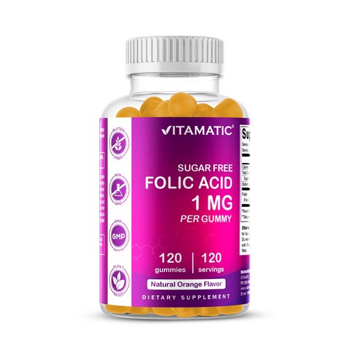 비타매틱 엽산 구미 1000 mcg (1 mg) 비타민 B9 120정, 1개