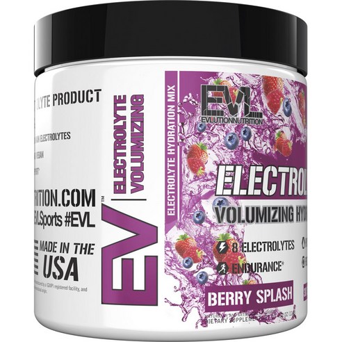 EVLUTIONNUTRITION 전해질 볼류마이징 하이드레이션 베리 스플래쉬 맛 이미지 2