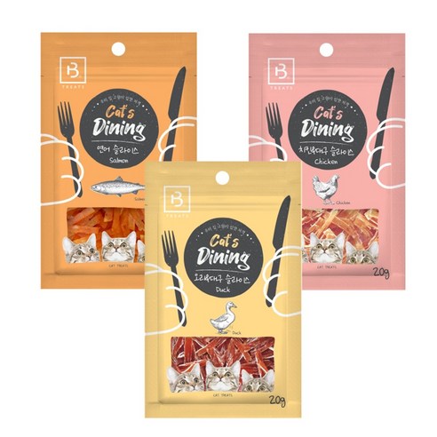 브리더랩 캣츠 다이닝 슬라이스 20g 치킨&대구, 치킨 대구슬라이스, 1개
