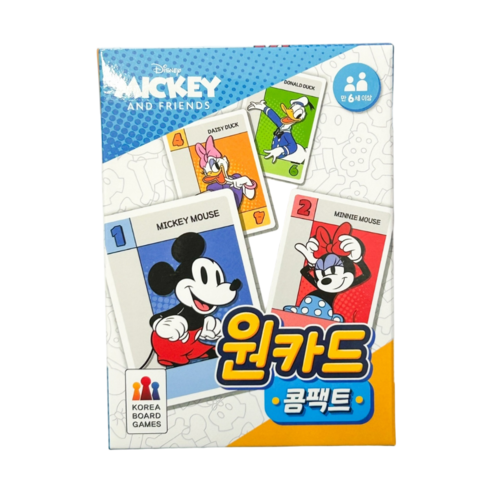 코리아보드게임즈 원카드 콤팩트 미키와 친구들, 1개