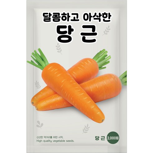 NH농우바이오 달콤하고 아삭한 당근 씨앗 종자 2000립, 1개