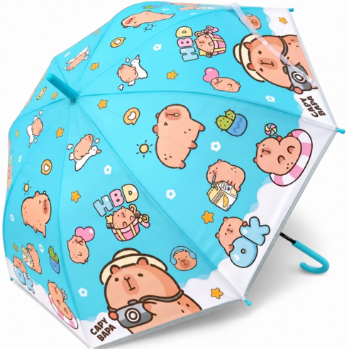 상상봉봉 카피바라 귀여운 튼튼한 학생 자동 장우산
