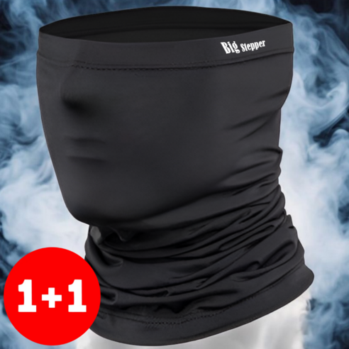 빅스테퍼 쿨 목토시 자외선 차단 마스크 여름 골프 스포츠 남여공용 1+1, 블랙