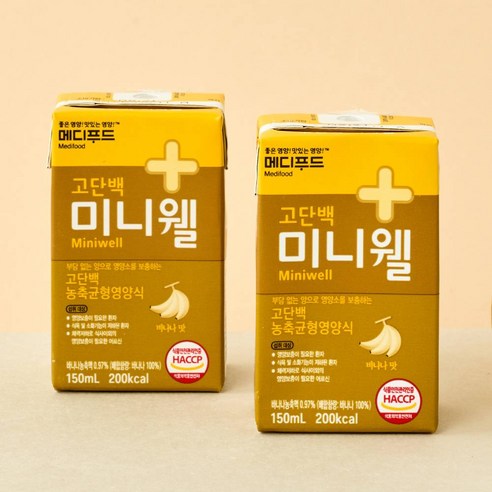 메디푸드 고단백 미니웰 바나나맛 농축균형영양식 150ml, 24개 이미지 3