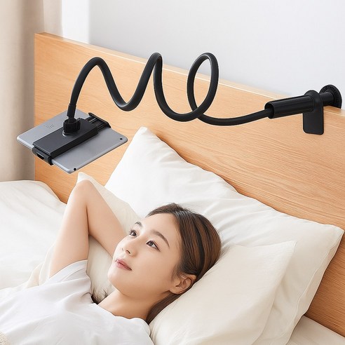 지아플랜 프리모션 스마트폰 태블릿 거치대, 1개, 블랙