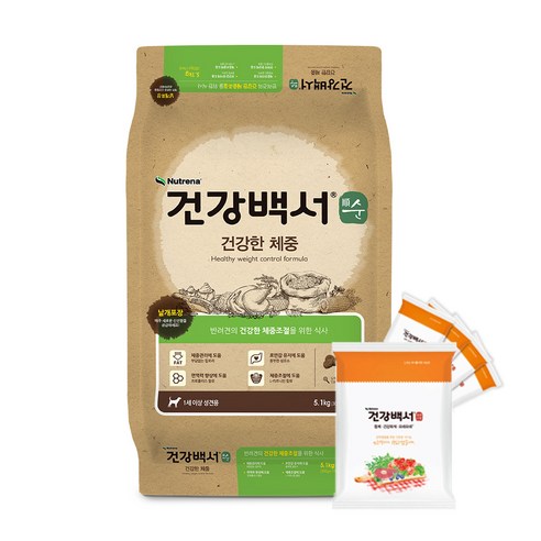 뉴트리나건강백서 강아지 순 사료, 다이어트(체중유지), 5.1kg, 1개