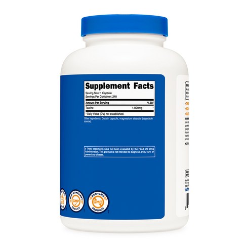 뉴트리코스트 타우린 1000mg 240캡슐 x 1통 240정, 1개 이미지 3