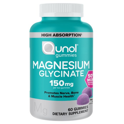 퀴놀 마그네슘 글리시네이트 150mg 믹스드 베리 플레이버 구미, 60정, 1개