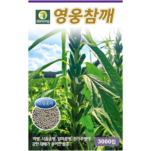 주주씨앗 영웅참깨 씨앗 3000립 펠렛코팅 종자 다수 외대깨, 1개