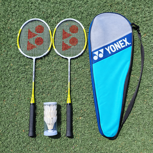 요넥스 YONEX 배드민턴 라켓 2p + 케이스 + 셔틀콕 세트, 1세트, GR-202