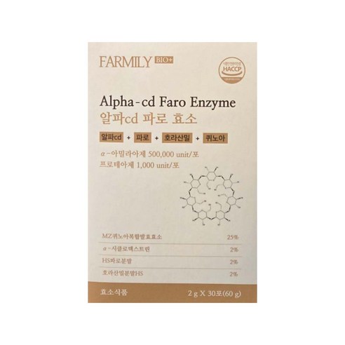 팜밀리 알파로 효소 알파cd 파로 지흡효소, 1개, 30회분