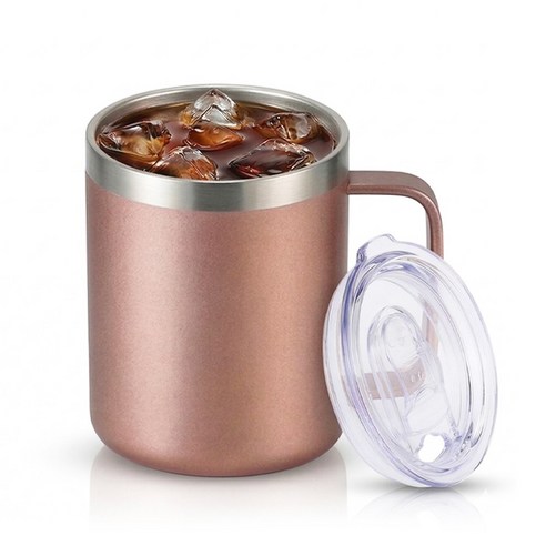 도로 보온 보냉 텀블러 머그컵 355ml 6색, 로즈골드, 1개