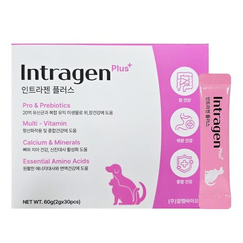 인트라젠 반려동물 영양제, 60g, 장건강/유산균, 1개