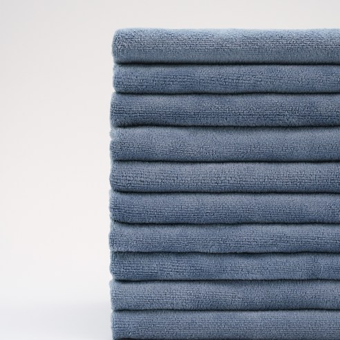 헤인느 먼지없는 프리미엄 호텔 수건 후기 분석 - 깔끔하게 접힌 수건 적재 모습