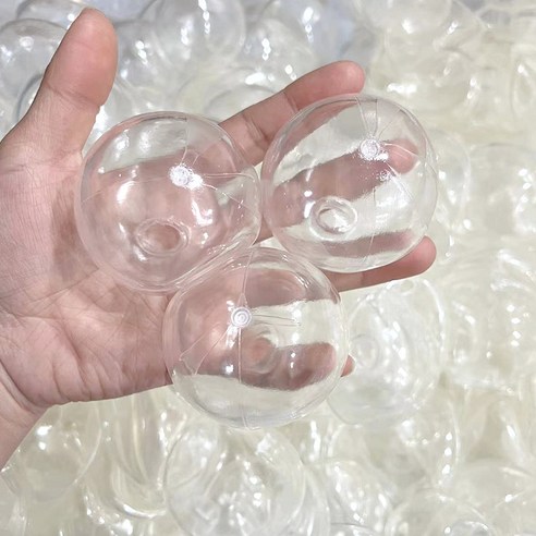 말랑이 만들기 DIY 왁뿌볼 만들기 고무공 투명공, 10개, 공 6cm
