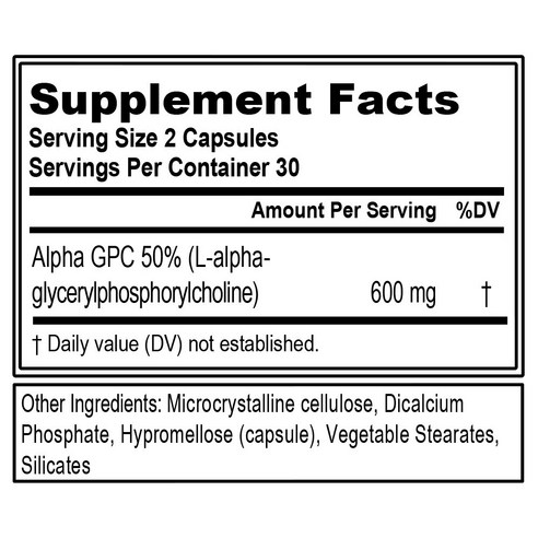 EVLUTIONNUTRITION 알파 GPC 베지 캡슐 이미지 3