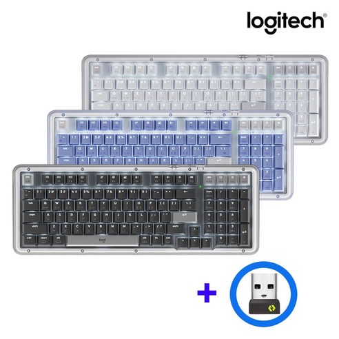 로지텍 코리아 ALTO KEYS K98M 무선 블루투스 기계식 키보드 수신기 포함 한글 자판 25년 9월 신모델, 도브 화이트(화이트) + 볼트 수신기 세트, 제조사축