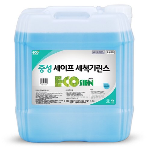 에코지엥 중성 세이프 식기세척기린스 18.75L 1종 원료사용, 1개