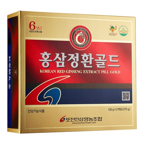 포천홍삼 홍삼정환골드135g 2개입, 270g, 1박스