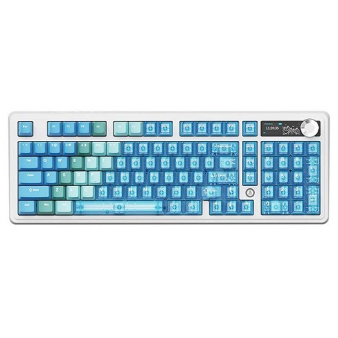 에이재즈 AK980 V2 프로 RGB 커스텀 3모드 유무선 기계식 키보드, 그라데이션 블루, 리치축, 제조사축