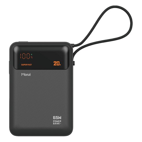 모루이 65W 대용량 보조배터리 MT-65 20000mAh, 블랙