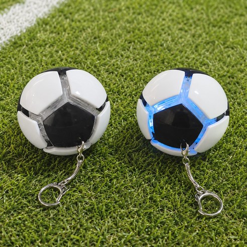 디심플 LED 딸깍이 흰검 월드컵 축구 키캡 키링, 혼합색상, 1개
