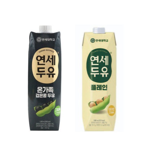 고소한 연세두유 1L 6입 + 연세 검은콩 두유 1L 6입