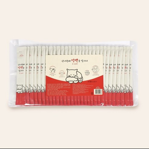 멍캣 꼬꼬편 고양이 츄르 짜먹는 간식 닭가슴살 30개입, 30개, 12g, 꼬꼬맛
