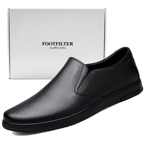풋필터 헤리티지 스텝-H7 최고등급 천연 소가죽 남성 구두 정장 신사화 캐주얼 단화 255, 255, 블랙, 블랙 섬네일