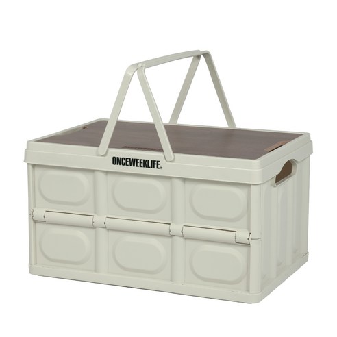 원스위크라이프 캠핑 손잡이 접이식 폴딩 박스 후기 분석 - 수납 활용 예시