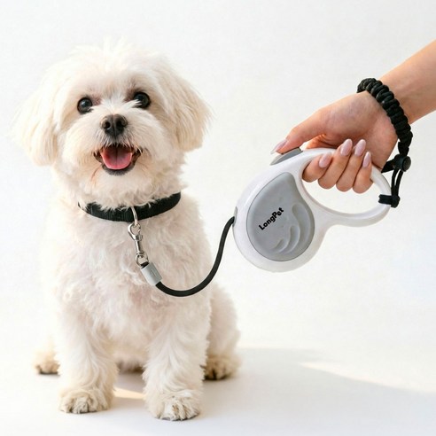 롱펫 고급형 강아지 자동리드줄 360도 꼬임방지 + 이탈방지 손목밴드 세... 솔직 후기 | 실제 사용자 리뷰 총정리 - 상품 이미지 1